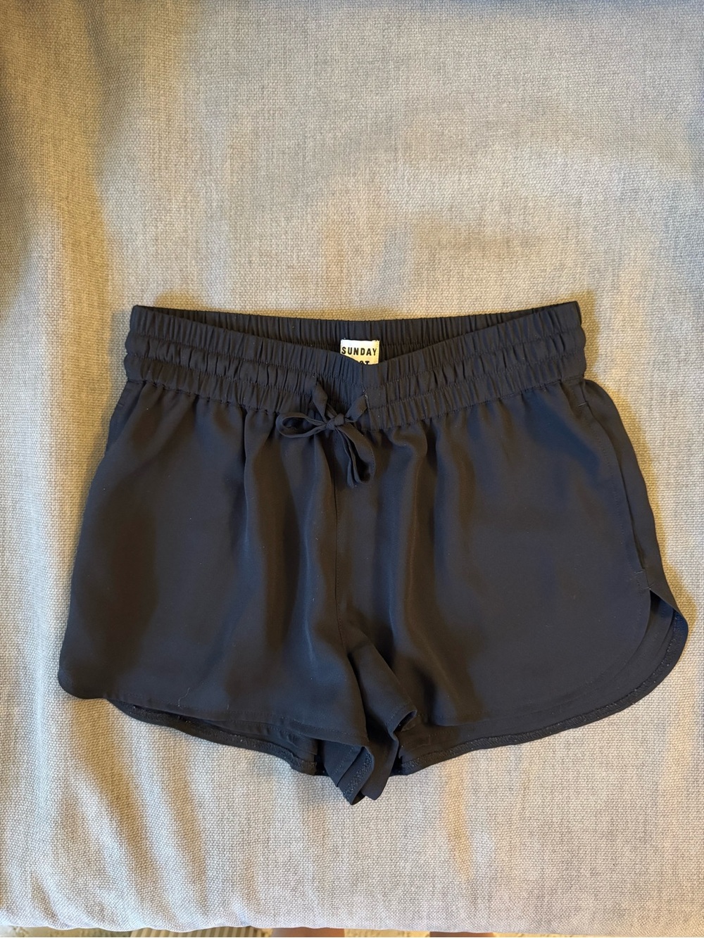 Aritzia Sunday Best Black Crepe Shorts